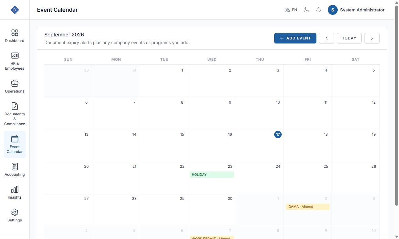 Event Calendar