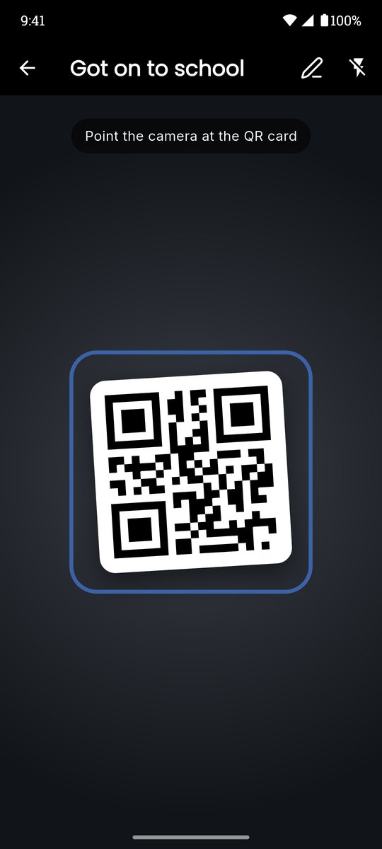 Scan QR card