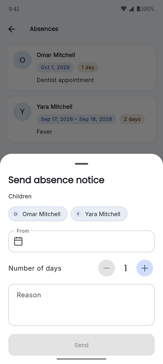 Absence notice